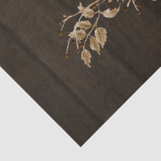 Rustige Happy Herfst Zonnebloem Witte pompoenen Tissuepapier (Detail)