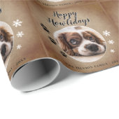 Rustige Happy Howlidays Foto met kerstfeestdag Cadeaupapier (Rol Hoek)