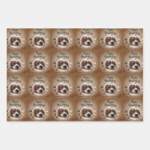 Rustige Happy Howlidays Foto met kerstfeestdag Inpakpapier Vel (Voorkant 3)