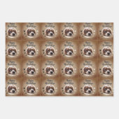 Rustige Happy Howlidays Foto met kerstfeestdag Inpakpapier Vel (Voorkant)