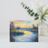 Rustige Havel Havelland rivier bij Dusk Feestdagenkaart (Staand voorkant)