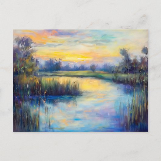 Rustige Havel Havelland rivier bij Dusk Feestdagenkaart (Voorkant)