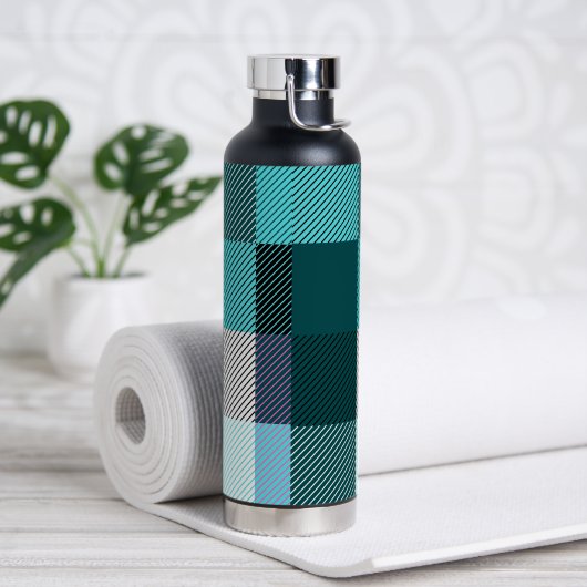 Rustige, hedendaagse geplakte waterfles (Yoga)