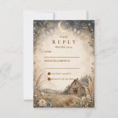 Rustige Hemelbruiloft RSVP Kaartje (Voorkant)