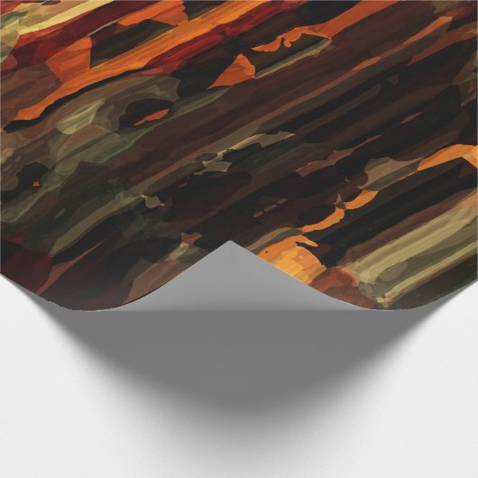 Rustige Herfst Abstracte kunstschildertextuur Cadeaupapier (Hoek)