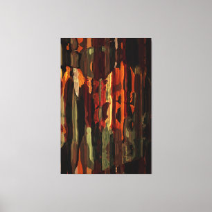 Rustige Herfst Abstracte kunstschildertextuur Canvas Afdruk