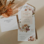 Rustige Herfst, allemaal in één bruiloft All In One Uitnodiging<br><div class="desc">Nodig je geliefden uit om je speciale dag te delen met deze prachtige,  rustige herfst-geïnspireerde uitnodiging. Deze trouwuitnodiging bevat een warm palet met valkleuren die de charme van het seizoen oproepen. Overeenkomende objecten in onze Cava Party-Design.</div>