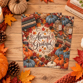 Rustige Herfst Altijd Dankbaar Pompoenen Briefkaart