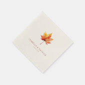 Rustige herfst aquarel blad servet (Hoek)