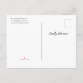 Rustige Herfst Baby shower Boy Little Pumpkin Autu Uitnodiging Briefkaart (Achterkant)