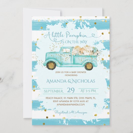 Rustige Herfst Baby shower Kaart (Voorkant)