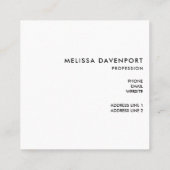 Rustige Herfst bloemen en eikels op faux-karton Vierkante Visitekaartje (Achterkant)