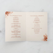 Rustige herfst bloemrijke scriptuur bruiloft programma (Binnen)