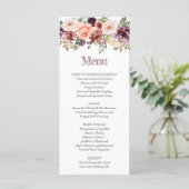 Rustige herfst boho aquarel handgeschreven schrift menu (Staand voorkant)