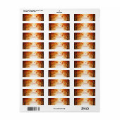 Rustige herfst bos pompoen bruiloft etiket (Full Sheet)