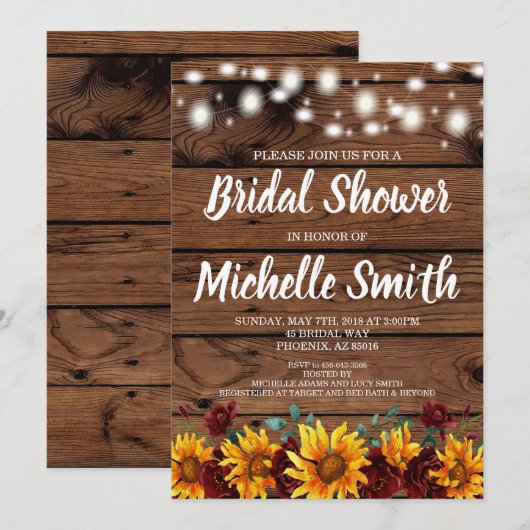 Rustige Herfst Bridal Shower Kaart (Voorkant / Achterkant)