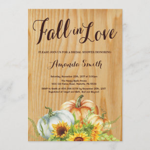 Rustige Herfst Bridal Shower-uitnodiging Kaart