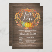 Rustige Herfst Bridal Shower-uitnodigingskaart Kaart (Voorkant / Achterkant)