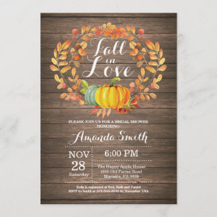 Rustige Herfst Bridal Shower-uitnodigingskaart Kaart