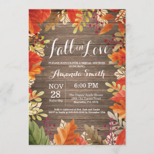 Rustige Herfst Bridal Shower-uitnodigingskaart Kaart