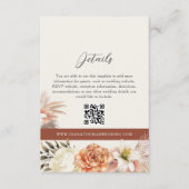 Rustige Herfst Bruiloft QR Details Card Informatiekaartje (Voorkant)