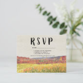 Rustige herfst bruiloft RSVP briefkaart (Staand voorkant)