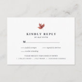 Rustige herfst bruiloft RSVP | Waterverf herfst Informatiekaartje (Voorkant)