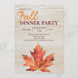 Rustige Herfst Dinner Party String Lights Hood Kaart