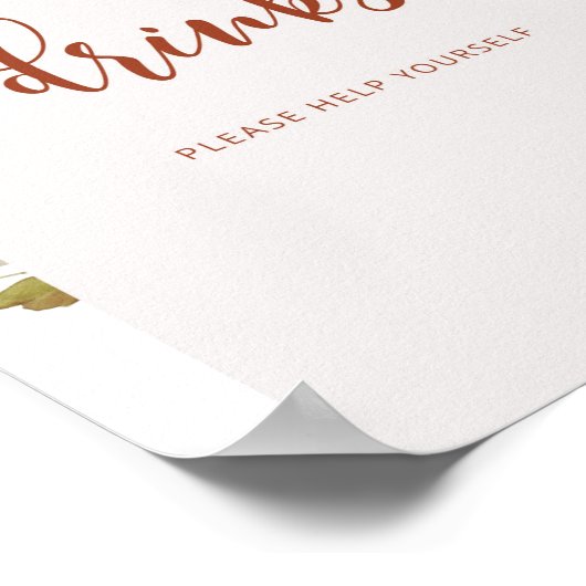 Rustige herfst Drinken helpen uzelf Poster (Hoek)