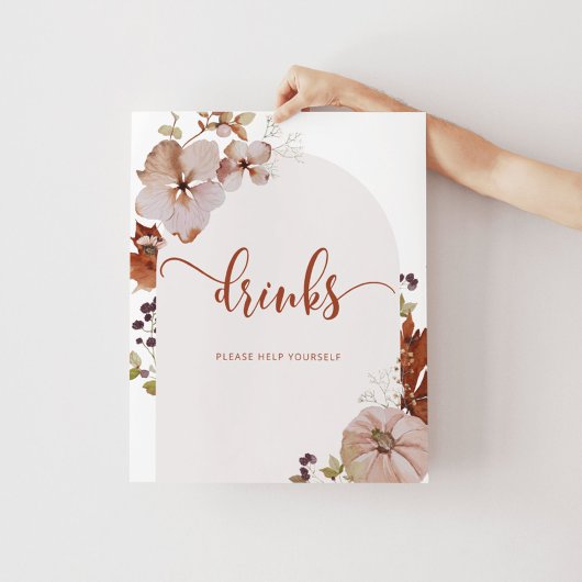 Rustige herfst Drinken helpen uzelf Poster