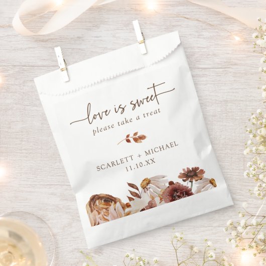 Rustige Herfst Favor Bag Bedankzakje (Geknipt)