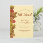 Rustige Herfst Feest Herfstbladeren Kaart (Staand voorkant)