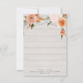 Rustige Herfst Floral Foliage Geometric Gold Photo Bedankkaart (Achterkant)