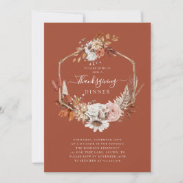 Rustige Herfst Floral laat Thanksgiving eten Kaart