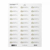 Rustige Herfst Floral Pumpkin Return Address Label (Full Sheet)