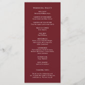 Rustige Herfst Floral Sunflower Wedding Programmakaart (Achterkant)