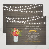 Rustige Herfst Floral Surprise Retirement Party Kaart (Voorkant / Achterkant)