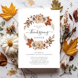 Rustige Herfst Floral Thanksgiving Kaart