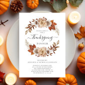 Rustige Herfst Floral Thanksgiving Kaart