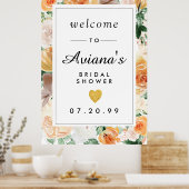 Rustige Herfst Floral Vrijgezellenfeest Welkomstte Poster (Keuken)