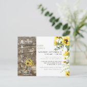 Rustige Herfst Floral Vrijgezellenfeest Zonnebloem Briefkaart (Staand voorkant)