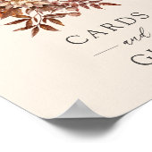 Rustige Herfst Floral Wedding Cards en Gifts Sign Poster (Hoek)