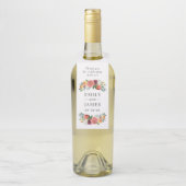 Rustige Herfst Floral Wedding Monogram Dank je Flessenhanger (Op fles)