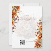 Rustige Herfst Floral Wedding Save the Date (Achterkant)