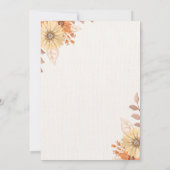 Rustige Herfst Floral Wedding Uitnodiging (Achterkant)