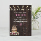 Rustige Herfst Floral Wine Barrel Vineyard I DO BB Kaart (Staand voorkant)