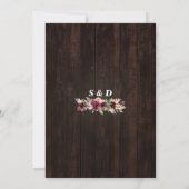 Rustige Herfst Floral Wine Barrel Vineyard I DO BB Kaart (Achterkant)