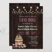 Rustige Herfst Floral Wine Barrel Vineyard I DO BB Kaart (Voorkant / Achterkant)