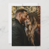 Rustige Herfst Floral Wreath Barnwood Save the Dat Kaart (Achterkant)