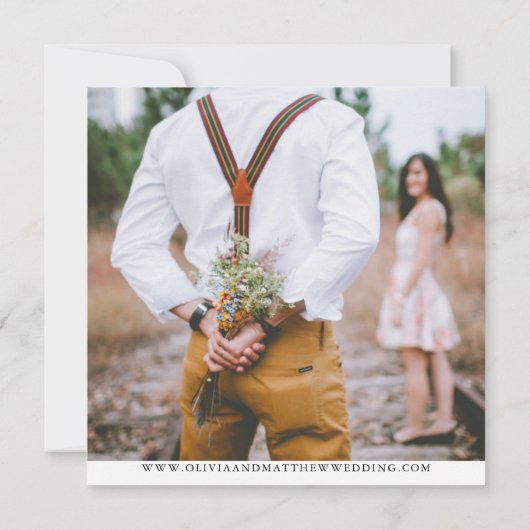 Rustige Herfst Foto Hood Slice Boho Save the Date (Achterkant)